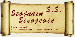 Stojadin Sisojević vizit kartica